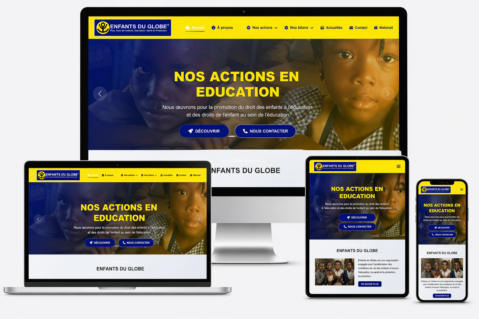 SITE INTERNET ENFANTS DU GLOBE