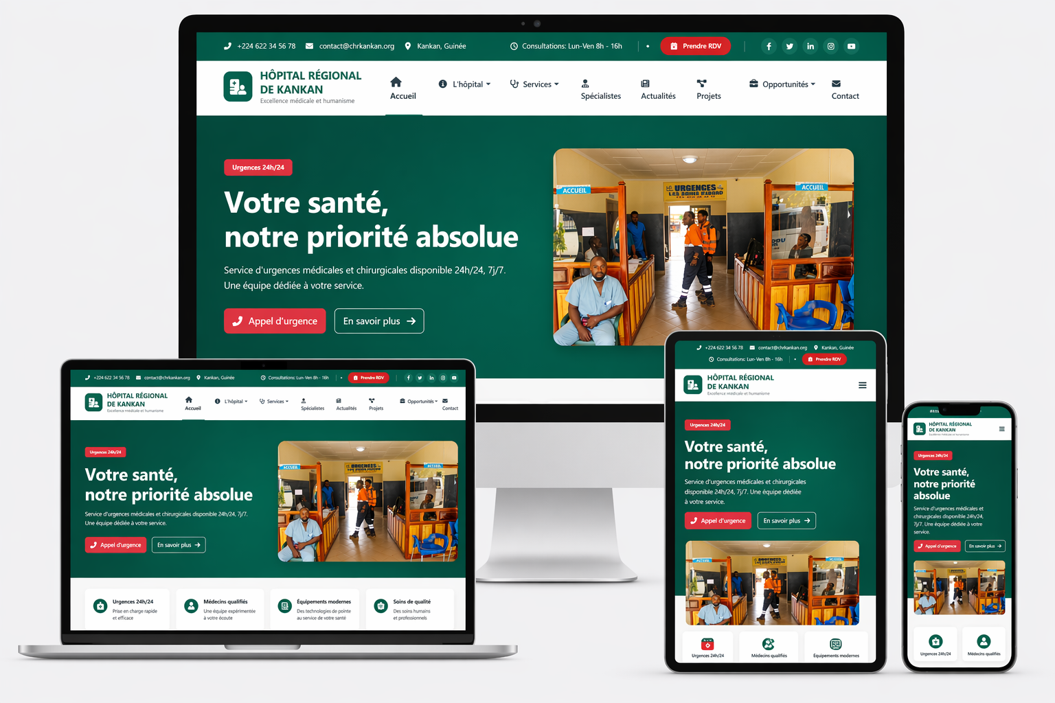 SITE INTERNET HÔPITAL REGIONAL DE KANKAN