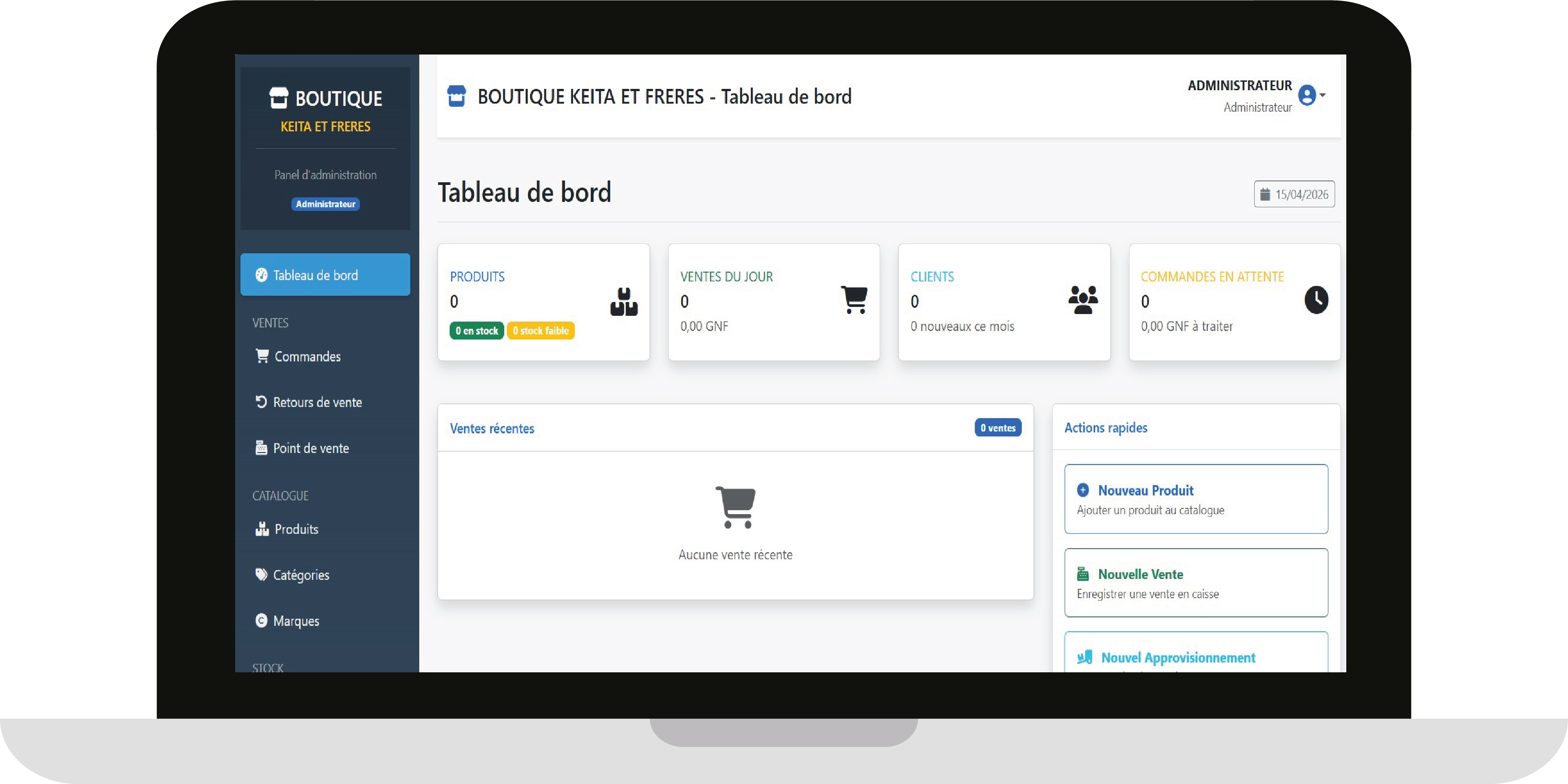 Création d'une application de gestion