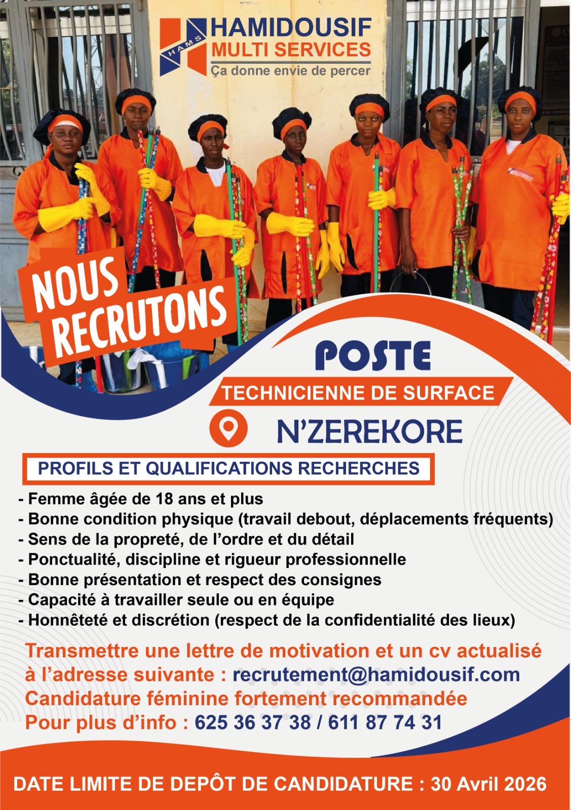 TECHNICIENNE DE SURFACE